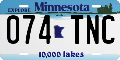 MN license plate 074TNC