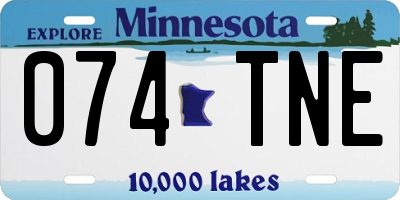 MN license plate 074TNE
