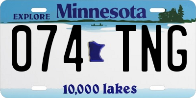 MN license plate 074TNG