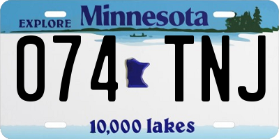 MN license plate 074TNJ