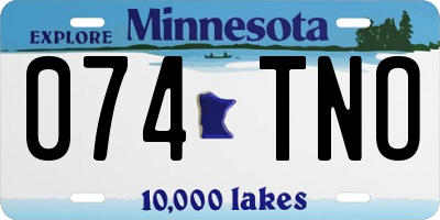 MN license plate 074TNO