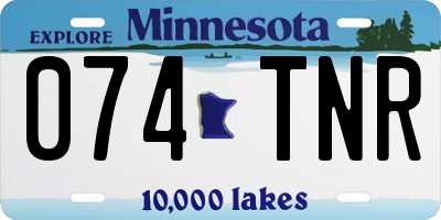 MN license plate 074TNR