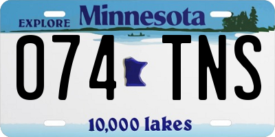 MN license plate 074TNS