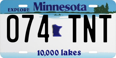 MN license plate 074TNT