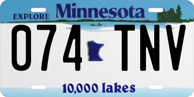 MN license plate 074TNV