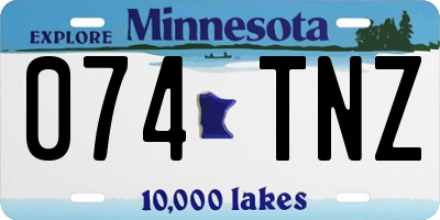 MN license plate 074TNZ