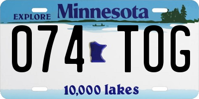 MN license plate 074TOG