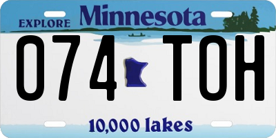 MN license plate 074TOH