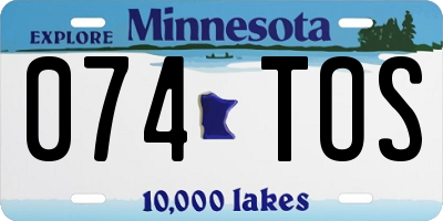 MN license plate 074TOS