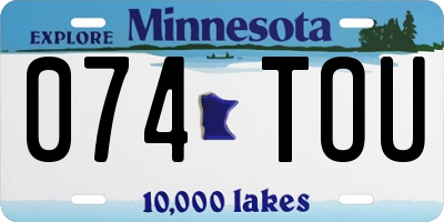 MN license plate 074TOU