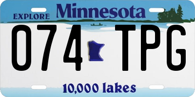 MN license plate 074TPG