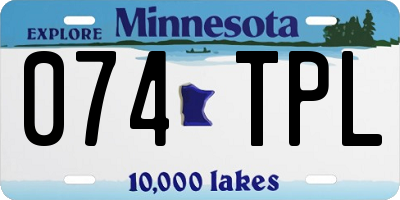 MN license plate 074TPL
