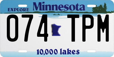 MN license plate 074TPM