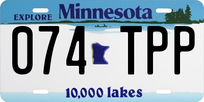 MN license plate 074TPP