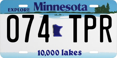 MN license plate 074TPR