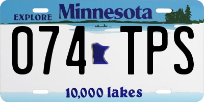 MN license plate 074TPS