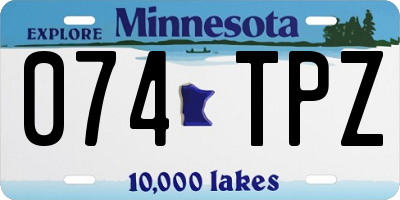 MN license plate 074TPZ