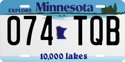 MN license plate 074TQB