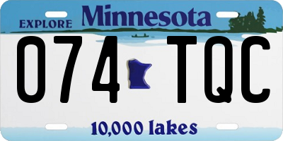 MN license plate 074TQC