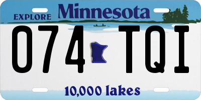 MN license plate 074TQI