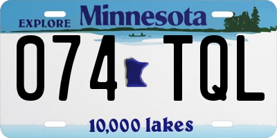 MN license plate 074TQL