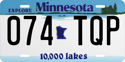 MN license plate 074TQP