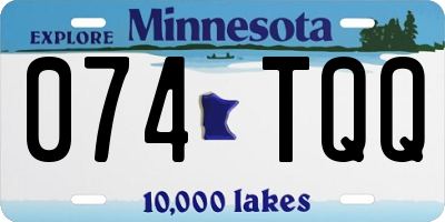 MN license plate 074TQQ