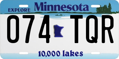 MN license plate 074TQR