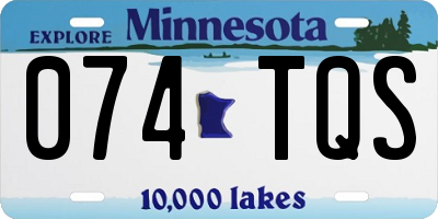 MN license plate 074TQS