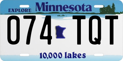 MN license plate 074TQT