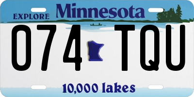 MN license plate 074TQU