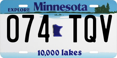MN license plate 074TQV