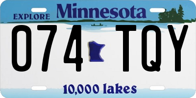 MN license plate 074TQY