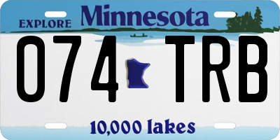 MN license plate 074TRB