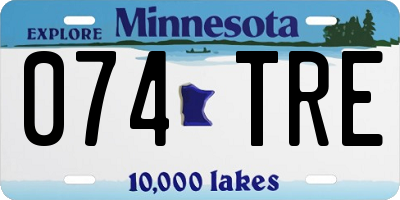 MN license plate 074TRE