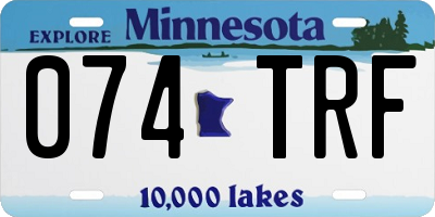 MN license plate 074TRF