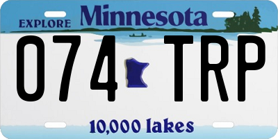 MN license plate 074TRP