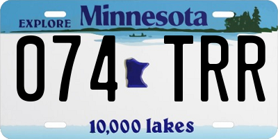 MN license plate 074TRR