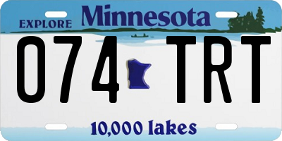 MN license plate 074TRT