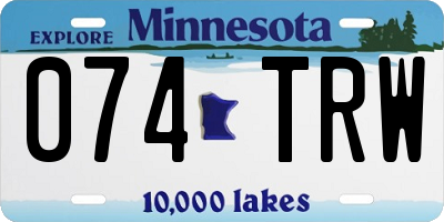 MN license plate 074TRW