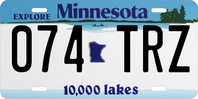 MN license plate 074TRZ