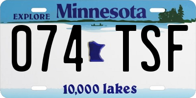 MN license plate 074TSF