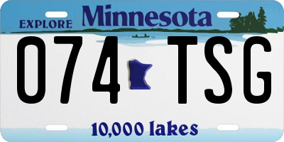 MN license plate 074TSG