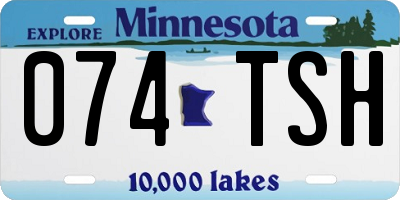 MN license plate 074TSH