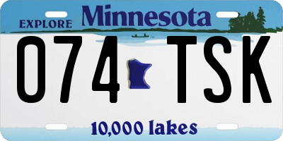 MN license plate 074TSK