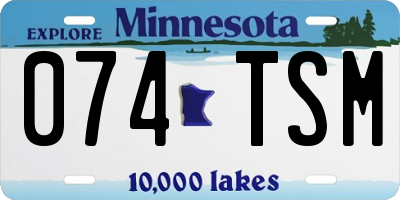 MN license plate 074TSM