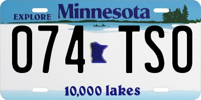 MN license plate 074TSO