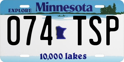 MN license plate 074TSP
