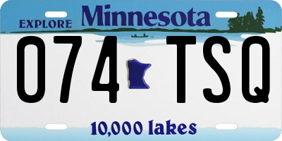 MN license plate 074TSQ