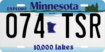 MN license plate 074TSR